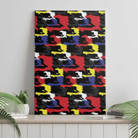 Haiti Map Camouflage Colorful Canvas Wall Art - Wonder Print Shop