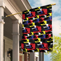 Haiti Map Camouflage Colorful Garden Flag - Wonder Print Shop
