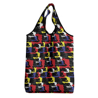 Haiti Map Camouflage Colorful Grocery Bag - Wonder Print Shop