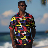 Haiti Map Camouflage Colorful Hawaiian Shirt - Wonder Print Shop