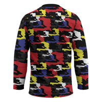 Haiti Map Camouflage Colorful Hockey Jersey - Wonder Print Shop