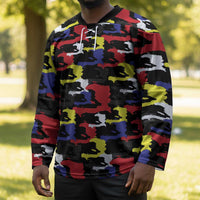 Haiti Map Camouflage Colorful Hockey Jersey - Wonder Print Shop