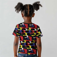 Haiti Map Camouflage Colorful Kid T shirt - Wonder Print Shop