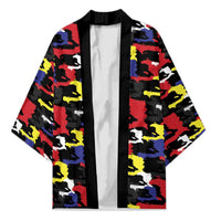 Haiti Map Camouflage Colorful Kimono - Wonder Print Shop