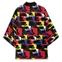 Haiti Map Camouflage Colorful Kimono - Wonder Print Shop
