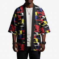 Haiti Map Camouflage Colorful Kimono - Wonder Print Shop