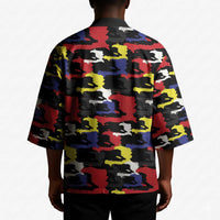 Haiti Map Camouflage Colorful Kimono - Wonder Print Shop