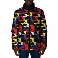 Haiti Map Camouflage Colorful Padded Jacket - Wonder Print Shop