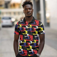 Haiti Map Camouflage Colorful Polo Shirt - Wonder Print Shop