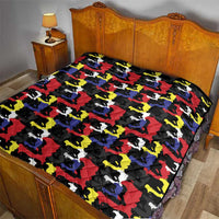 Haiti Map Camouflage Colorful Quilt - Wonder Print Shop