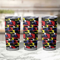 Haiti Map Camouflage Colorful Tumbler Cup - Wonder Print Shop