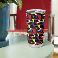 Haiti Map Camouflage Colorful Tumbler Cup - Wonder Print Shop