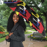 Haiti Map Camouflage Colorful Umbrella - Wonder Print Shop