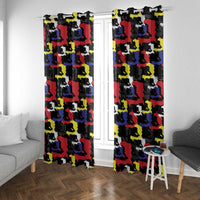Haiti Map Camouflage Colorful Window Curtain - Wonder Print Shop