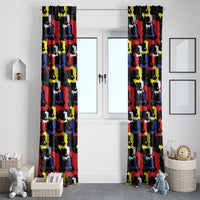 Haiti Map Camouflage Colorful Window Curtain - Wonder Print Shop