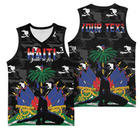 Personalized Haiti Map Camouflage Basketball Jersey Unique Style - Wonder Print Shop