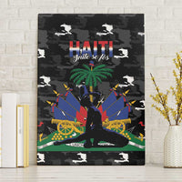 Haiti Map Camouflage Canvas Wall Art Unique Style - Wonder Print Shop