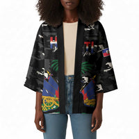 Personalized Haiti Map Camouflage Kimono Unique Style - Wonder Print Shop