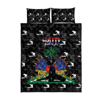 Haiti Map Camouflage Quilt Bed Set Unique Style - Wonder Print Shop