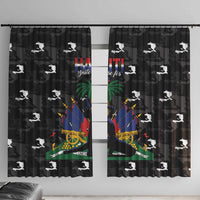 Haiti Map Camouflage Window Curtain Unique Style - Wonder Print Shop