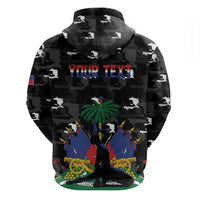 Personalized Haiti Map Camouflage Zip Hoodie Unique Style - Wonder Print Shop