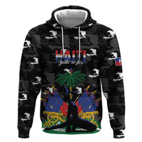Personalized Haiti Map Camouflage Zip Hoodie Unique Style - Wonder Print Shop