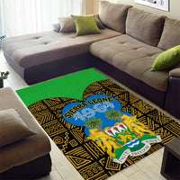 Sierra Leone Independence Day 2024 Area Rug Happy 63rd Anniversary African Pattern - Wonder Print Shop