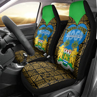 Sierra Leone Independence Day 2024 Car Seat Cover Happy 63rd Anniversary African Pattern - Wonder Print Shop