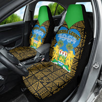 Sierra Leone Independence Day 2024 Car Seat Cover Happy 63rd Anniversary African Pattern - Wonder Print Shop