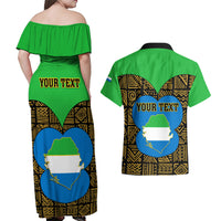 Sierra Leone Independence Day 2024 Couples Matching Off Shoulder Maxi Dress and Hawaiian Shirt Happy 63rd Anniversary African Pattern - Wonder Print Shop