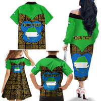Sierra Leone Independence Day 2024 Family Matching Off Shoulder Long Sleeve Dress and Hawaiian Shirt Happy 63rd Anniversary African Pattern - Wonder Print Shop