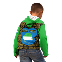 Sierra Leone Independence Day 2024 Kid Hoodie Happy 63rd Anniversary African Pattern - Wonder Print Shop