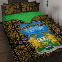 Sierra Leone Independence Day 2024 Quilt Bed Set Happy 63rd Anniversary African Pattern - Wonder Print Shop