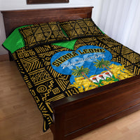 Sierra Leone Independence Day 2024 Quilt Bed Set Happy 63rd Anniversary African Pattern - Wonder Print Shop