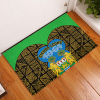 Sierra Leone Independence Day 2024 Rubber Doormat Happy 63rd Anniversary African Pattern - Wonder Print Shop