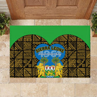 Sierra Leone Independence Day 2024 Rubber Doormat Happy 63rd Anniversary African Pattern - Wonder Print Shop