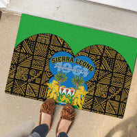 Sierra Leone Independence Day 2024 Rubber Doormat Happy 63rd Anniversary African Pattern - Wonder Print Shop