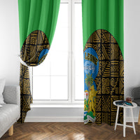 Sierra Leone Independence Day 2024 Window Curtain Happy 63rd Anniversary African Pattern - Wonder Print Shop