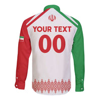 Custom Football 2026 Iran Long Sleeve Button Shirt Team Melli Come On