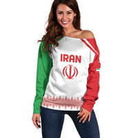 Custom Football 2026 Iran Off Shoulder Sweater Team Melli Come On