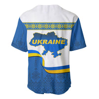 Ukraine Baseball Jersey Ukrainian Map Vyshyvanka Pattern - Wonder Print Shop