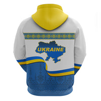 Ukraine Hoodie Ukrainian Map Vyshyvanka Pattern - Wonder Print Shop