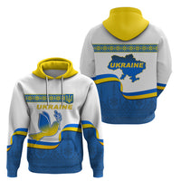Ukraine Hoodie Ukrainian Map Vyshyvanka Pattern - Wonder Print Shop