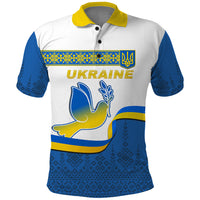 Ukraine Polo Shirt Ukrainian Map Vyshyvanka Pattern - Wonder Print Shop