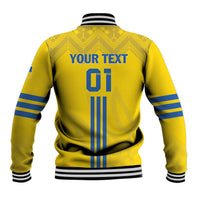 Custom Ukraine 2024 Football Baseball Jacket Ukrainian Folk Pattern - Wonder Print Shop