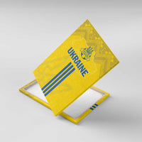 Ukraine 2024 Football Canvas Wall Art Ukrainian Folk Pattern - Wonder Print Shop