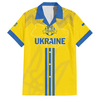 Custom Ukraine 2024 Football Family Matching Off Shoulder Short Dress and Hawaiian Shirt Ukrainian Folk Pattern - Wonder Print Shop