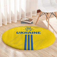Ukraine 2024 Football Round Carpet Ukrainian Folk Pattern
