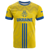 Custom Ukraine 2024 Football T Shirt Ukrainian Folk Pattern - Wonder Print Shop