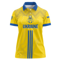 Custom Ukraine 2024 Football Women Polo Shirt Ukrainian Folk Pattern - Wonder Print Shop